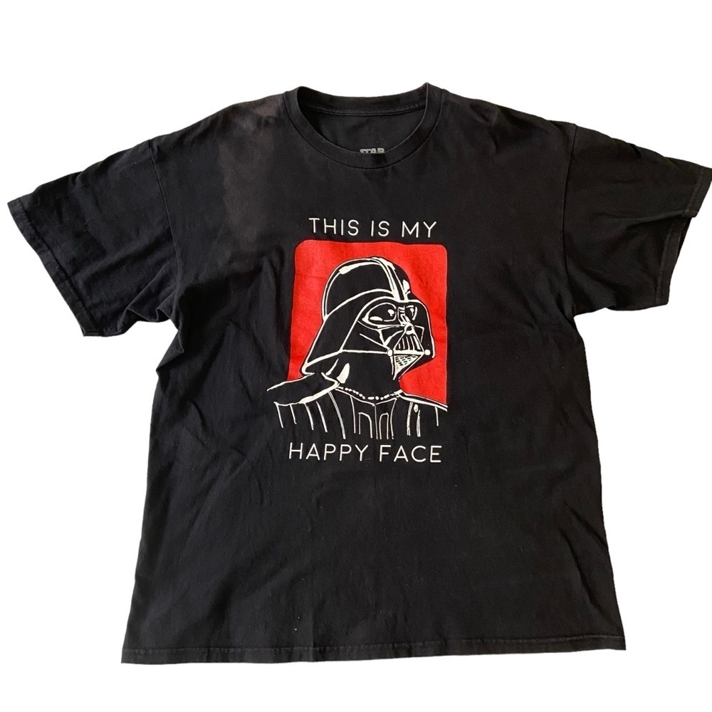 Star Wars black t-shirt this is my happy face XLarge